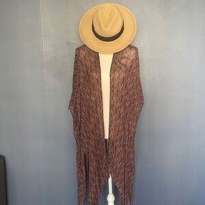 Threads 4 Thought Brown Patterned Kimono